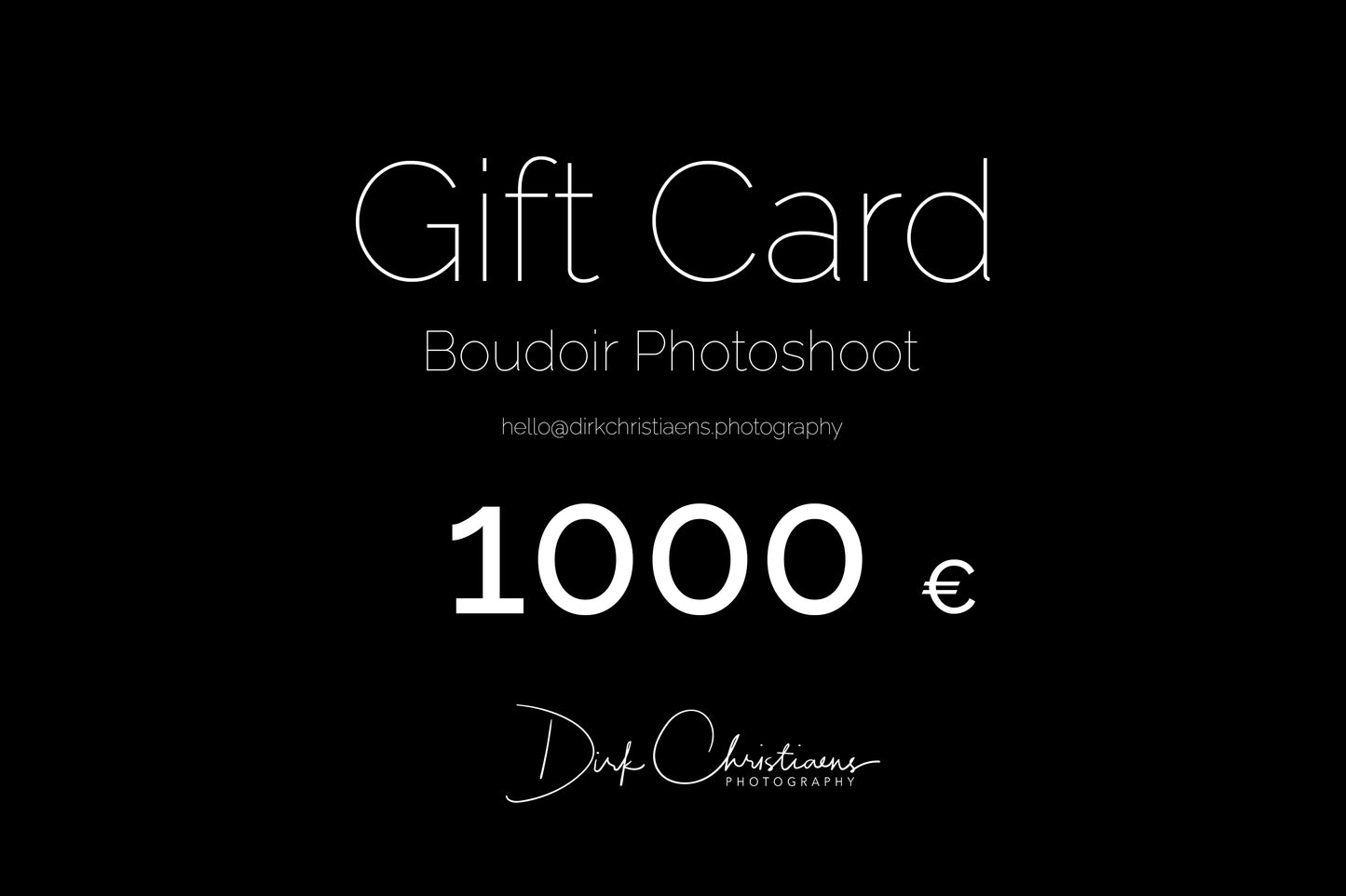 Gift Card Boudoir Photoshoot