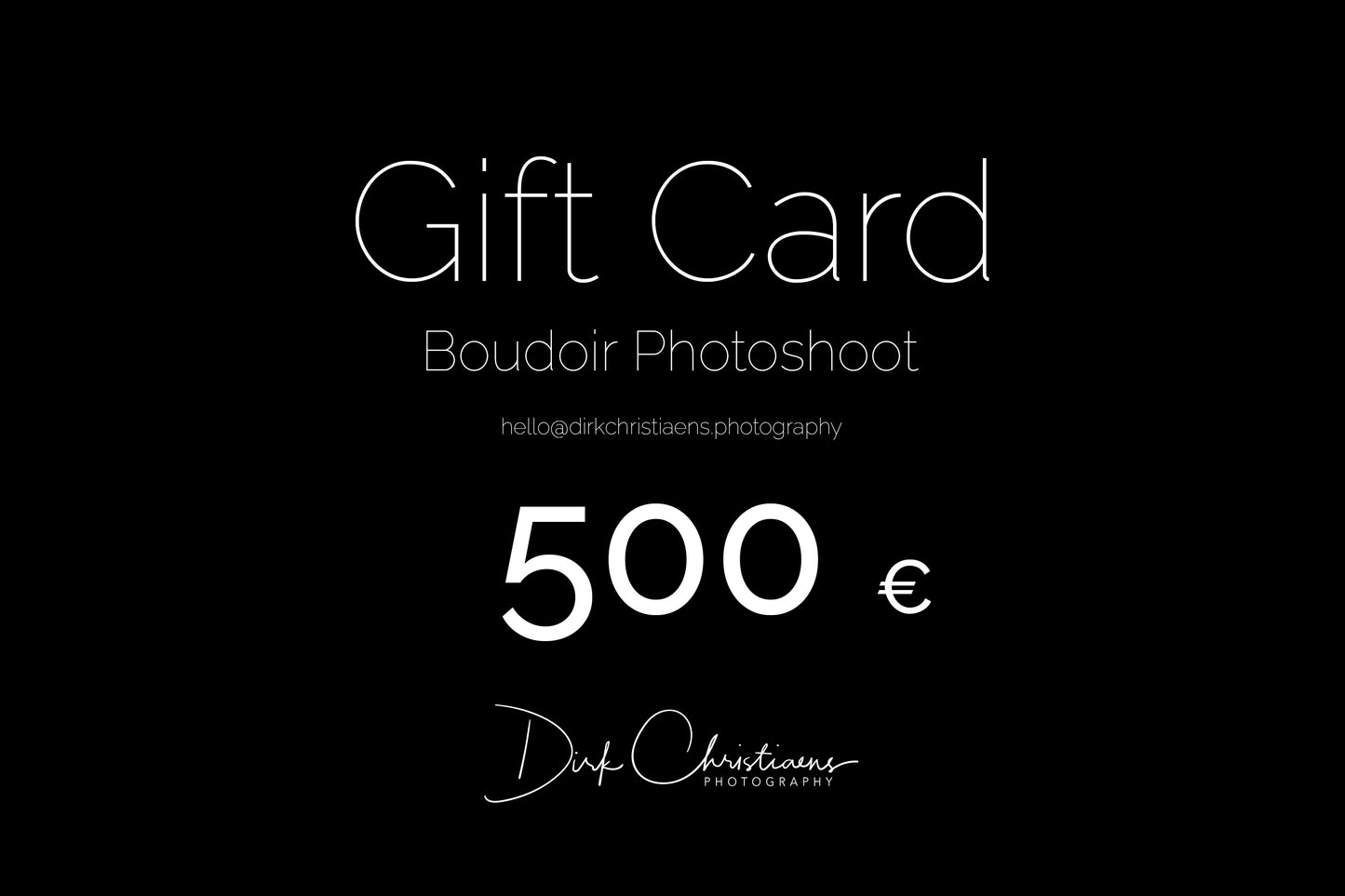 Gift Card Boudoir Photoshoot